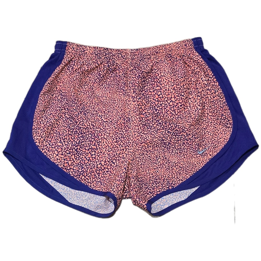 Nike Dri-Fit Athletic Shorts Women's Small Pink Purple Print Running Gym Workout